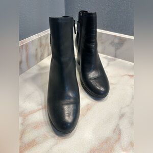 Anne Klein Sleek Black Ankle Boots